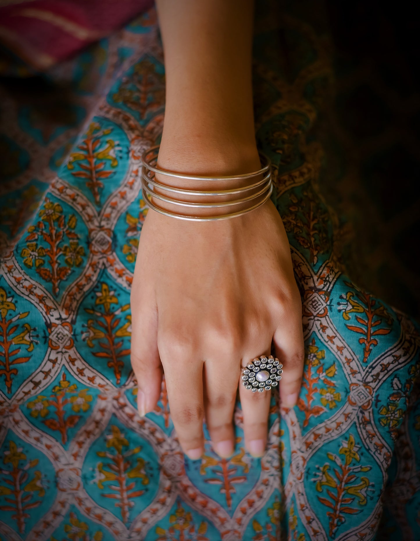 Sadabahar - Plain Silver Bangles (Pair)
