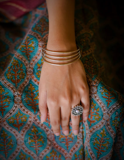 Sadabahar - Plain Silver Bangles (Pair)