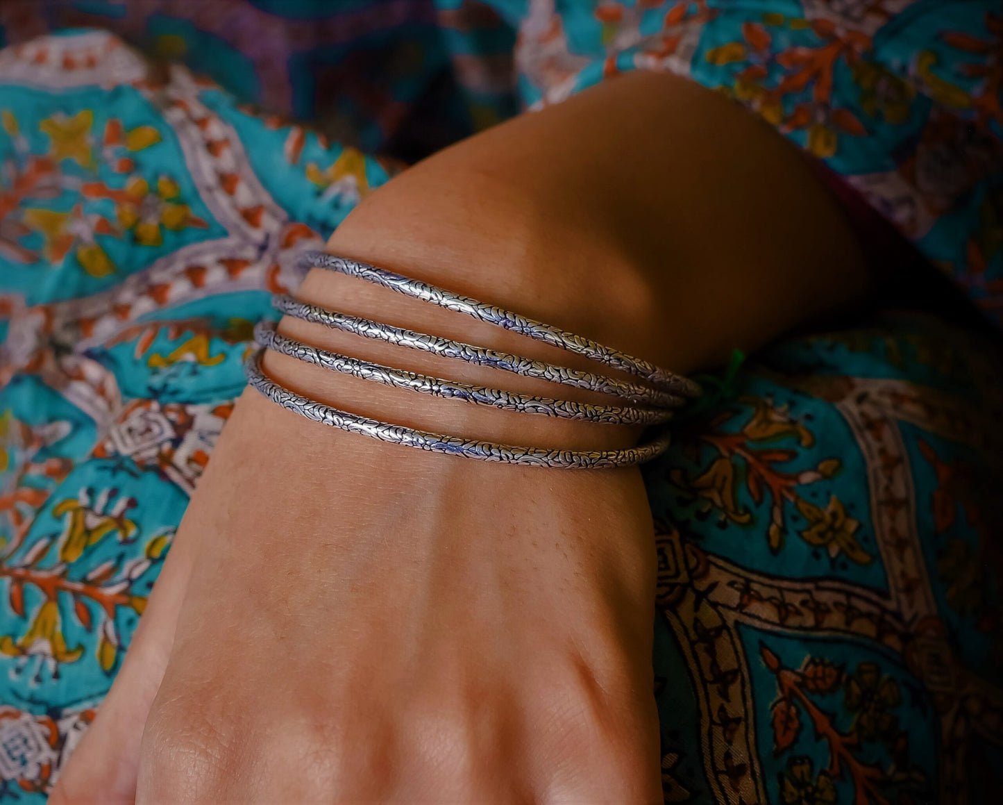 Anitya - Silver Bangle (Pair)