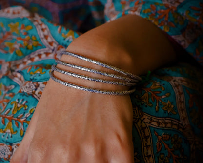 Anitya - Silver Bangle (Pair)
