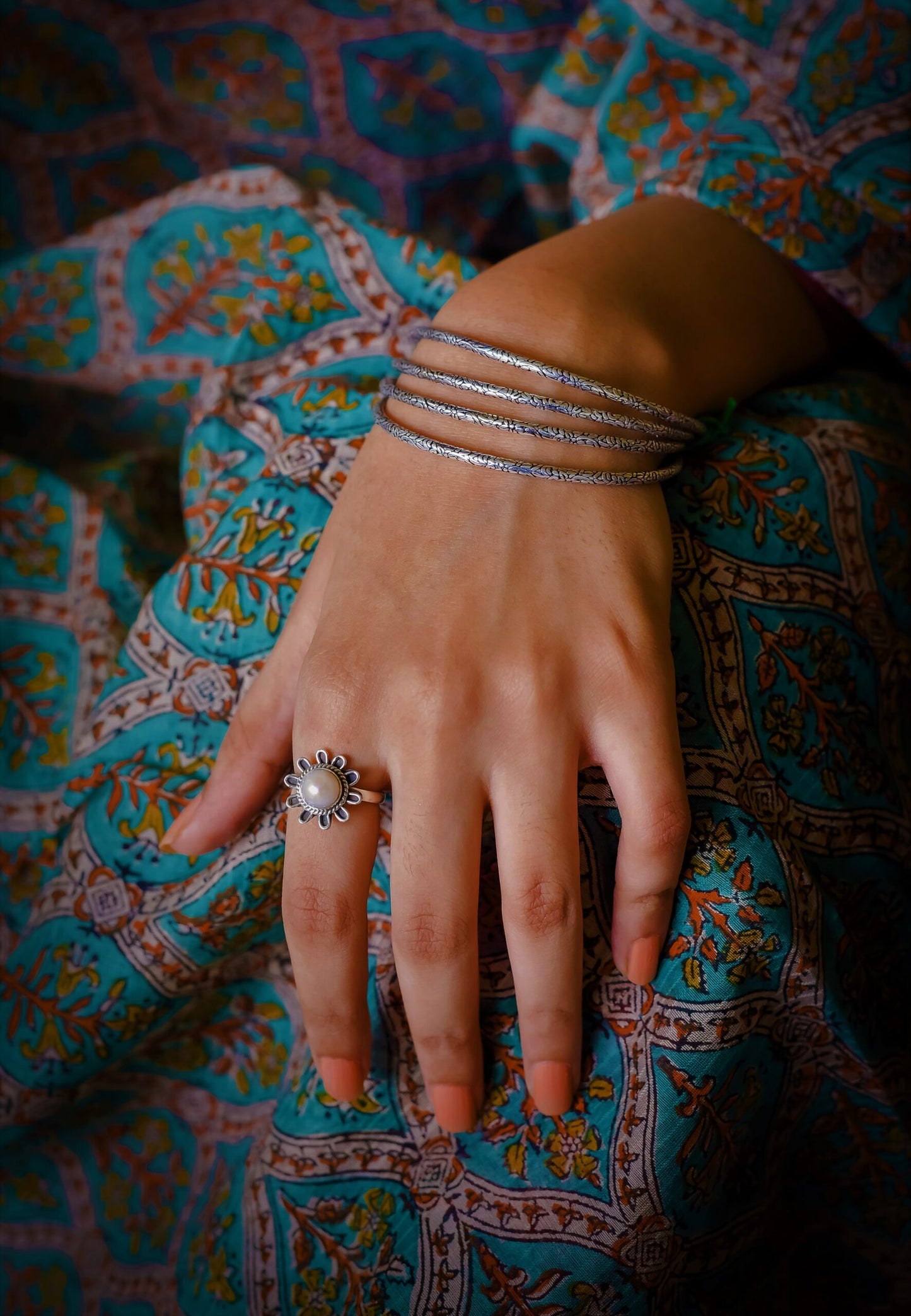Anitya - Silver Bangle (Pair)