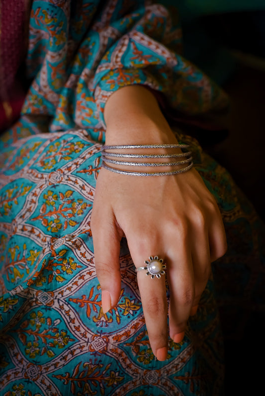 Anitya - Silver Bangle (Pair)